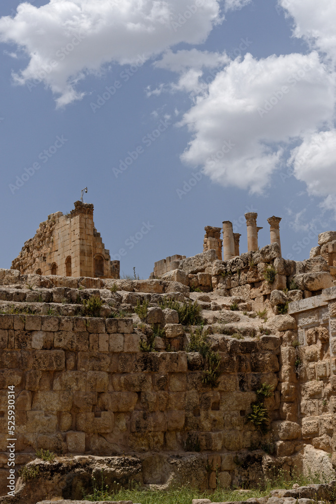 Walls of Jerash city ruins, Jordan