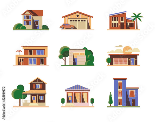 house set vector illustration