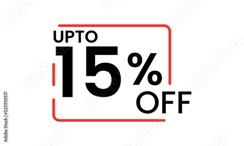 upto 15 percent discount vector, 15 percent off vector typography, 15 percent discount