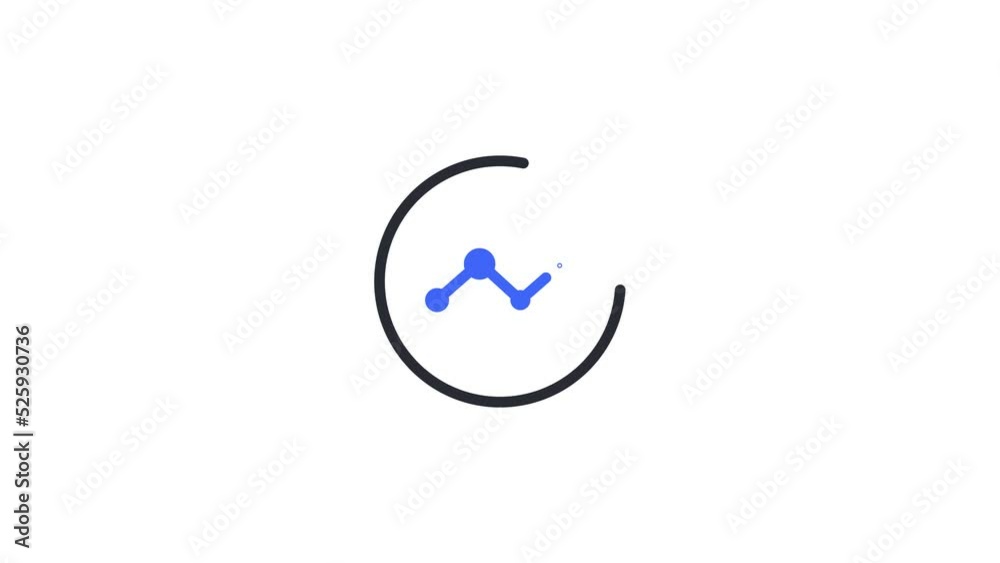 Animated linear sharing icon with grahs. Connection and communication concept icon animation. Animated linear sharing icon with grahs. Connection and communication concept icon animation.