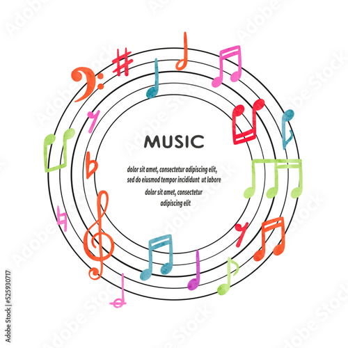 Colorful circle music vecto...