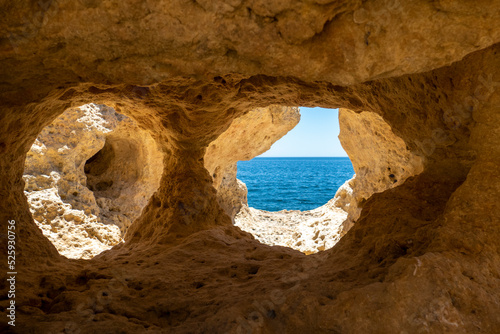 The natural caves exists in Algar Seco  Carvoeiro  Algarve - Portugal