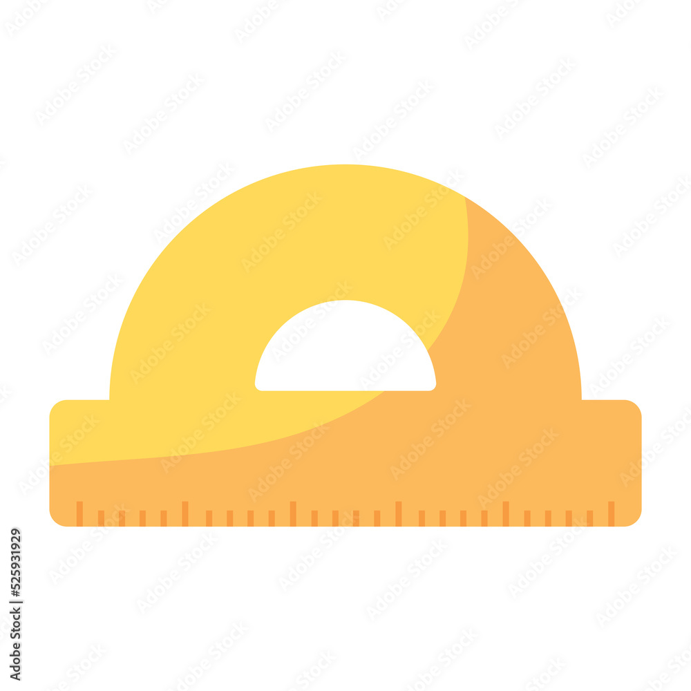Protractor icon. Protractor icon.
