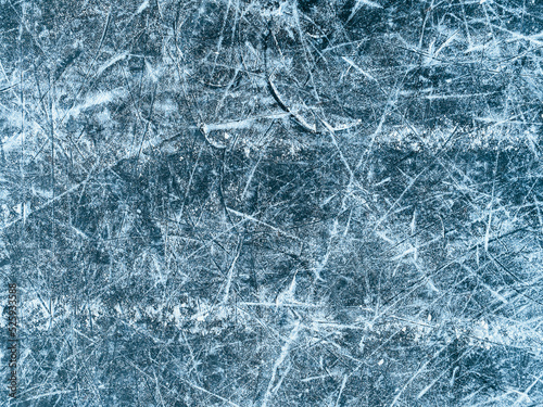 background texture ice. ice scratched with skates