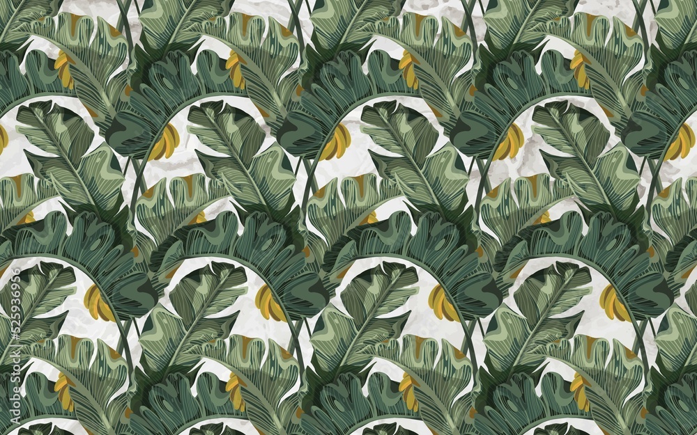 custom made wallpaper toronto digitalbig banana leaves wallpaper design, tropical leaves and banana, exotic background, modern wallpaper, mural art, interior design decor items