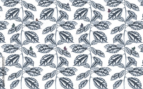 Wallpaper Mural Seamless floral pattern, ivy watercolor texture, isolated white, wallpaper design, mural art. Torontodigital.ca