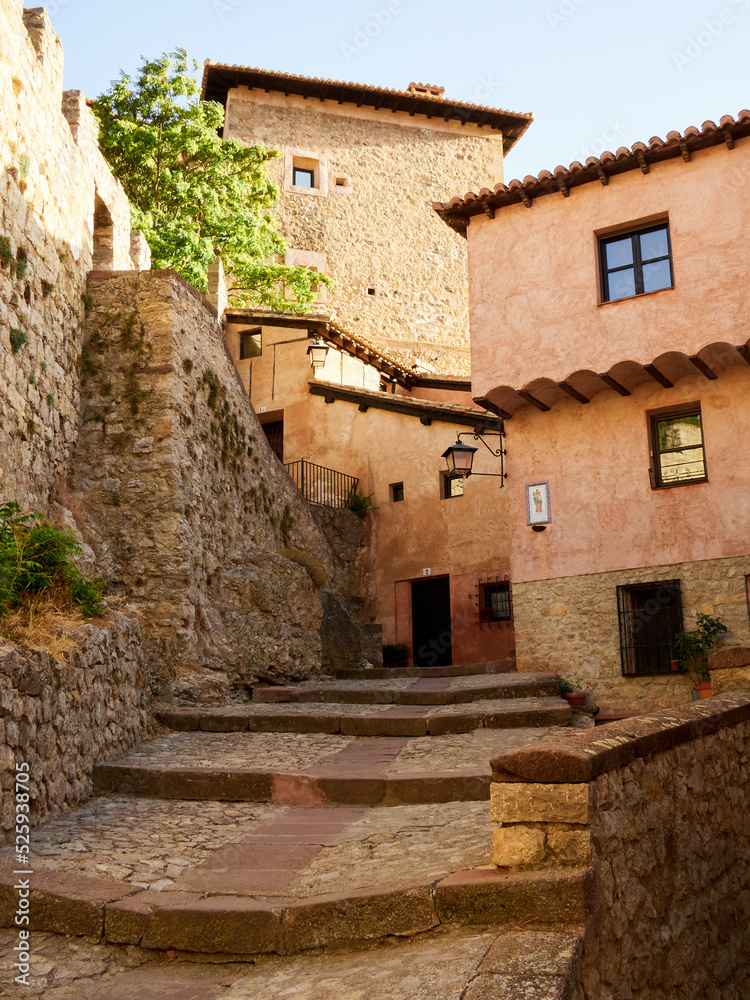 Details of the streets of Albarracín, Teruel, Spain