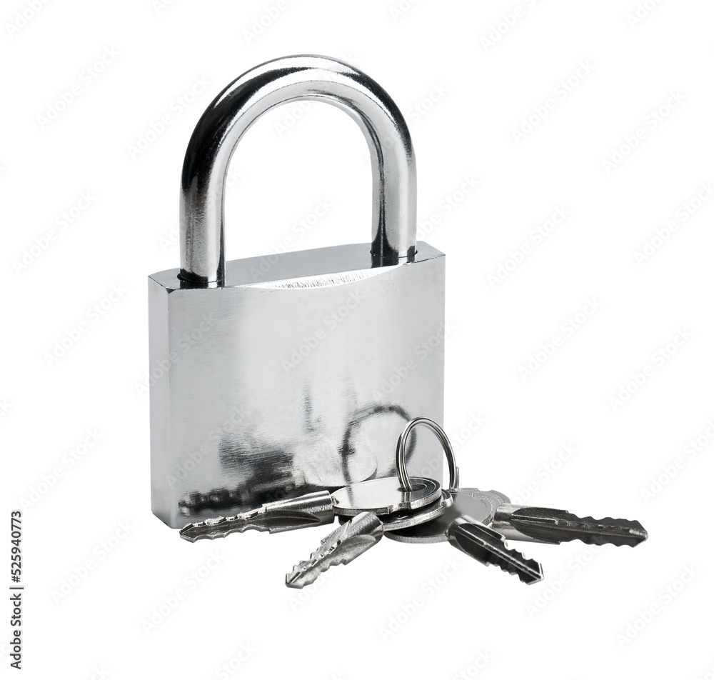 Metallic padlock isolated on transparent background, PNG Metallic padlock isolated on transparent background, PNG