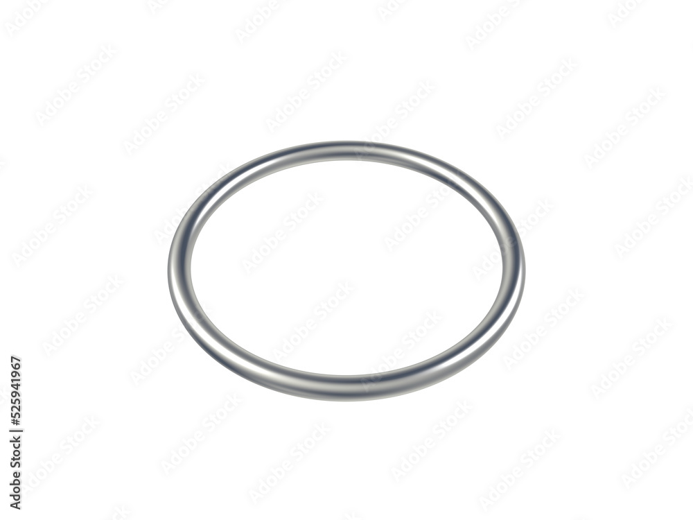 Metal ring isolated on white background. 3d illustration. Metal ring isolated on white background. 3d illustration.
