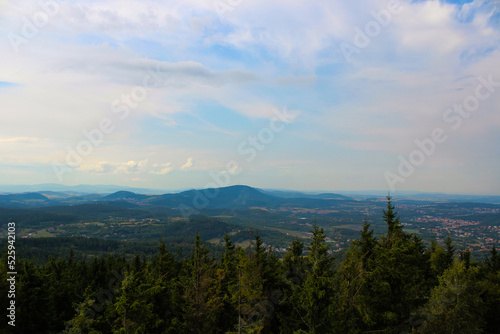Góra Chełmiec widok z góry Borowej 