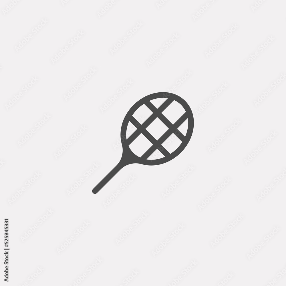 Racquet vector icon sign symbol Racquet vector icon sign symbol