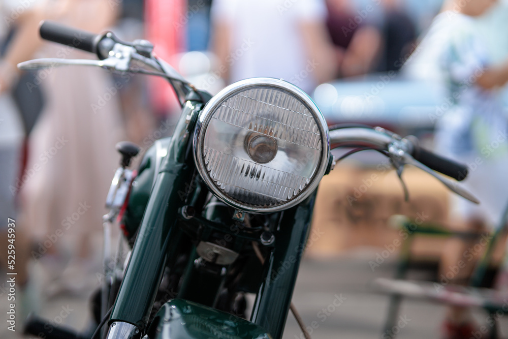 Fototapeta premium vintage classic Motorcycle headlight 