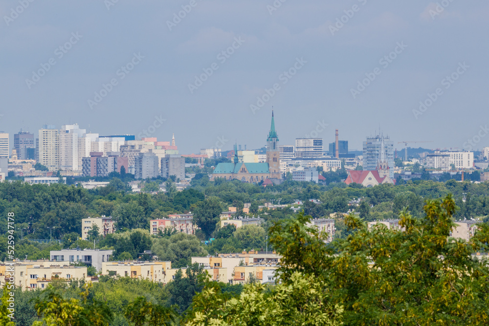 City center panorama - Cathedral - Lodz City - Poland City center panorama - Cathedral - Lodz City - Poland