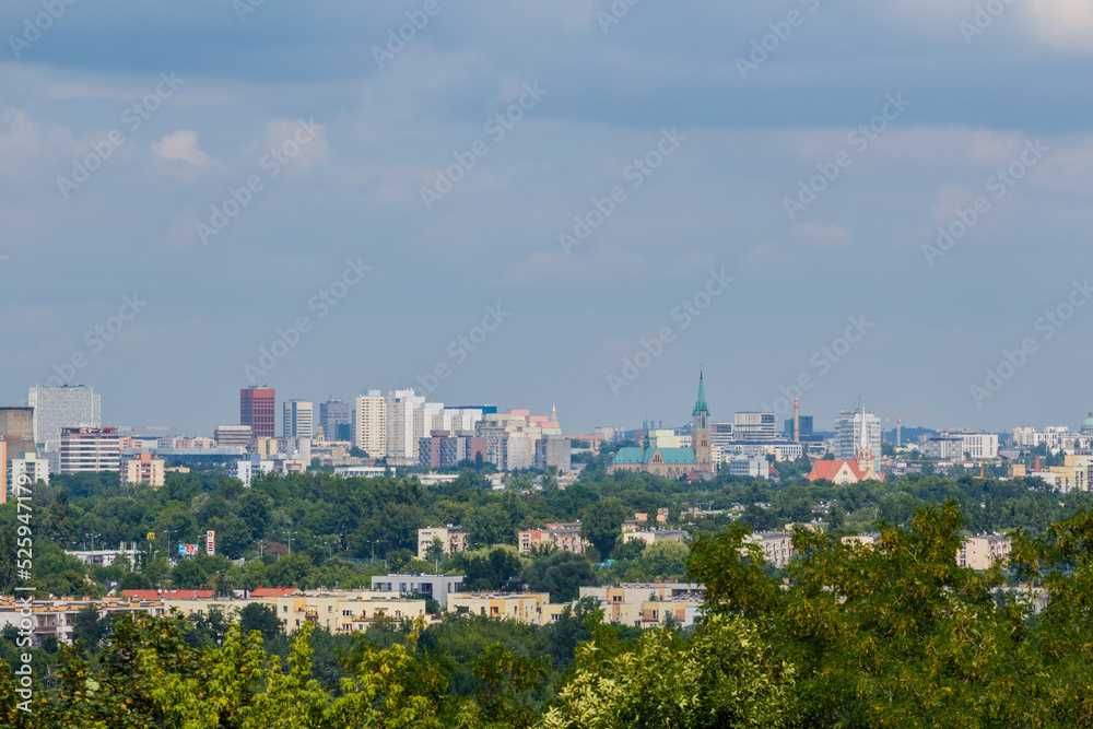 City center panorama - Cathedral - Lodz City - Poland City center panorama - Cathedral - Lodz City - Poland
