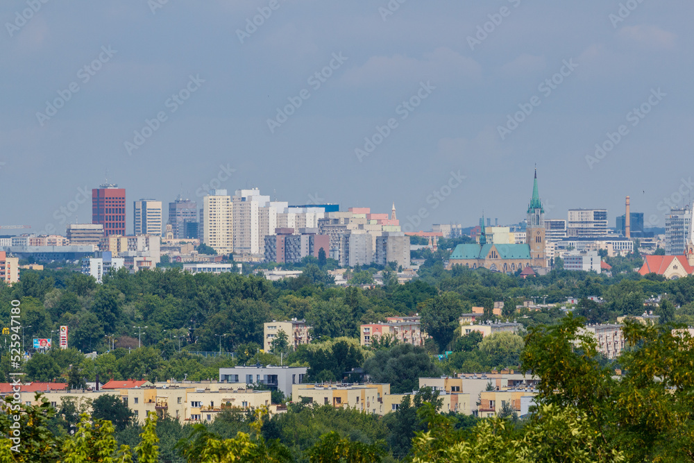 City center panorama - Cathedral - Lodz City - Poland City center panorama - Cathedral - Lodz City - Poland