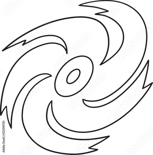 Black Hole Isolated Coloring Page for Kids