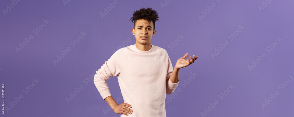 So what, why asking. Portrait of unbothered and careless, ignorant ...