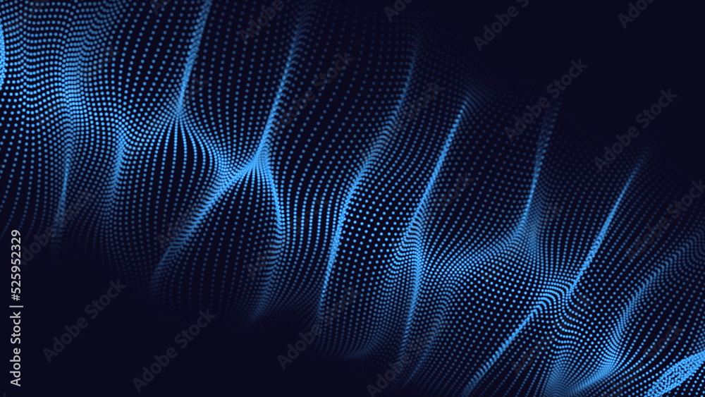 Futuristic moving wave. Digital background with moving glowing particles. Big data visualization. Vector illustration. Futuristic moving wave. Digital background with moving glowing particles. Big data visualization. Vector illustration.