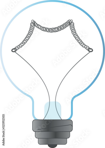 Vector de foco bombilla para ideas retro clásico y estrella encendido apagado y oscuro