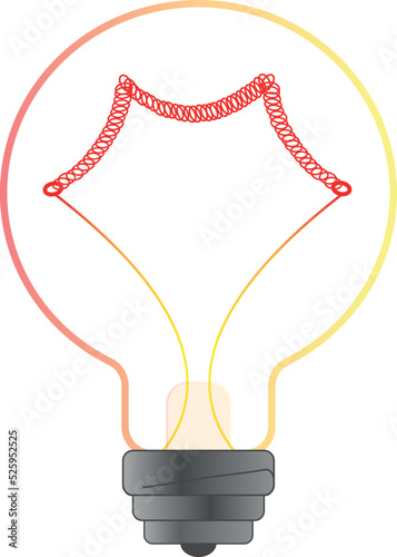 Vector de foco bombilla para ideas retro clásico y estrella encendido apagado y oscuro
