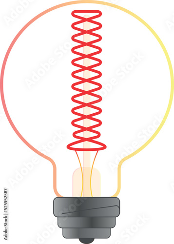 Vector de foco bombilla para ideas retro clásico y estrella encendido apagado y oscuro