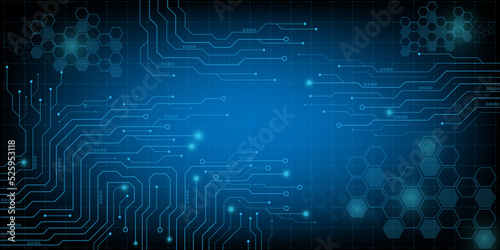 Computer chip Electronic circuit board vector for technology and finance concept and education for future