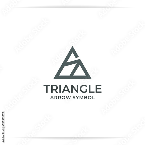 logo design triangle archery or arrow vector