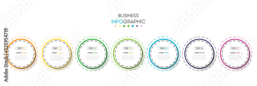 Business info graphic with step. Template vector design