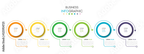 Business info graphic with step. Template vector design