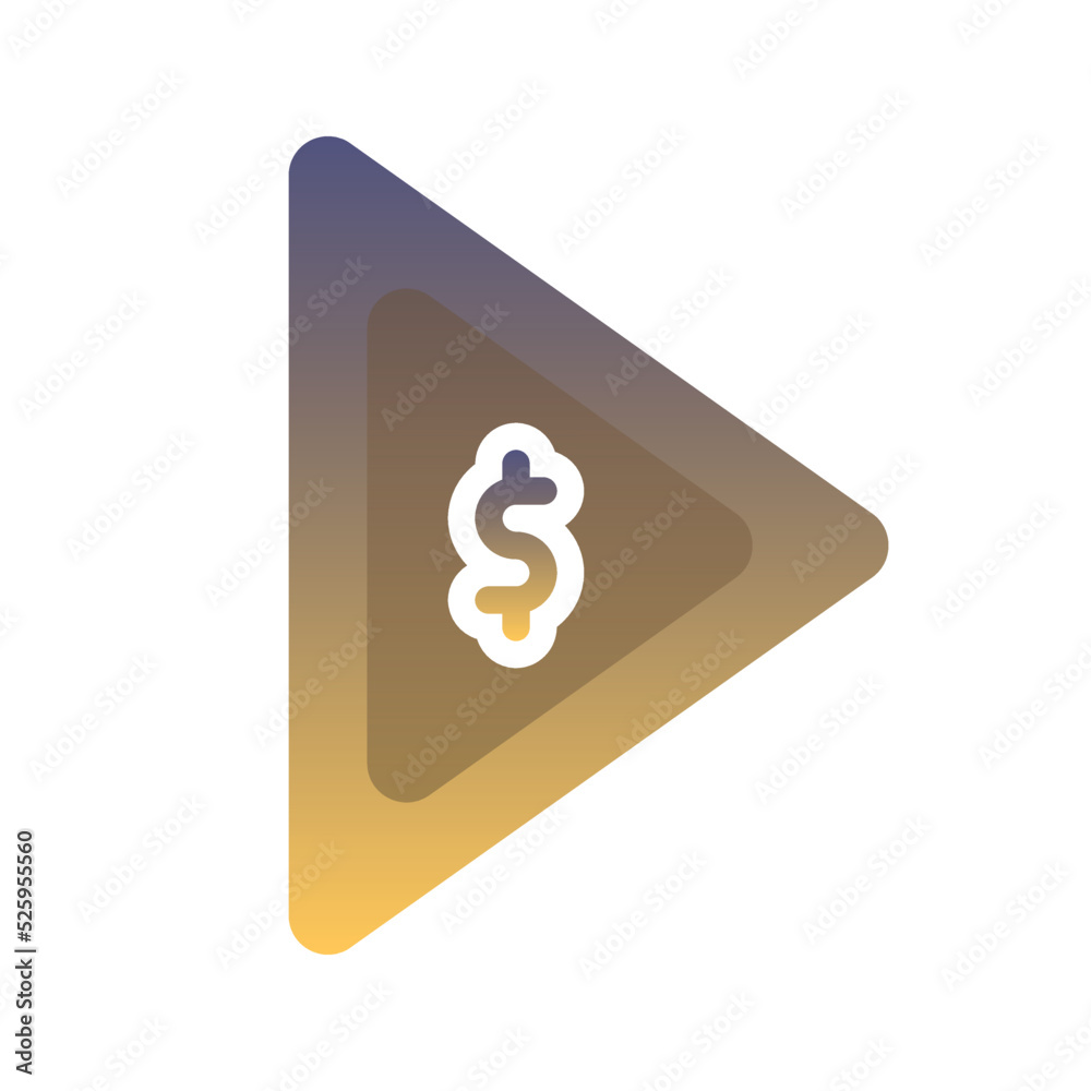 Obraz premium dollar play logo gradient design template icon element