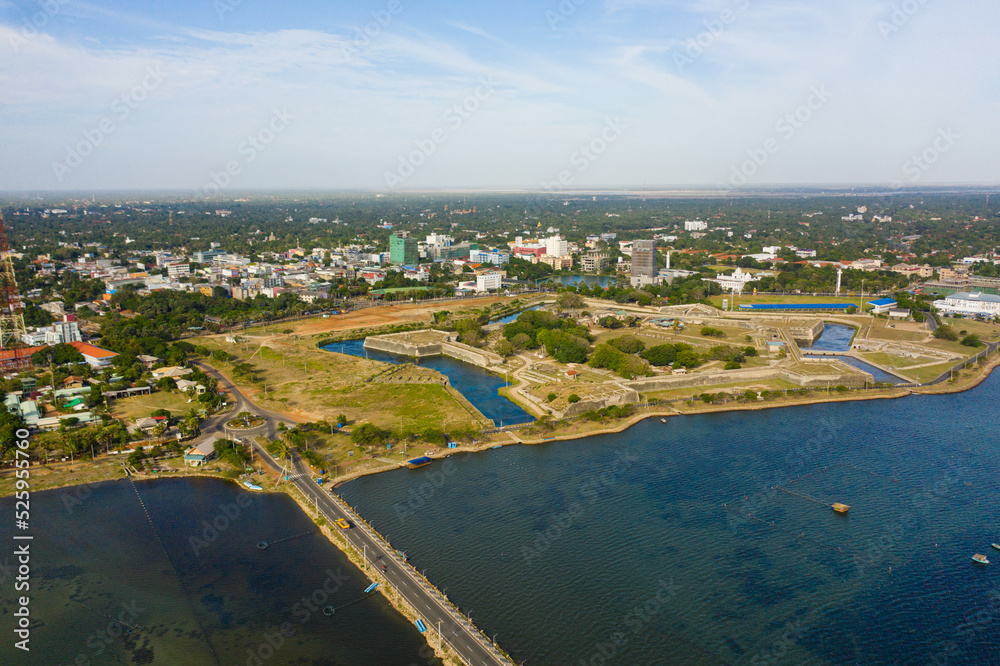 Jaffna fort, overlooking the Jaffna lagoon. Sri Lanka.