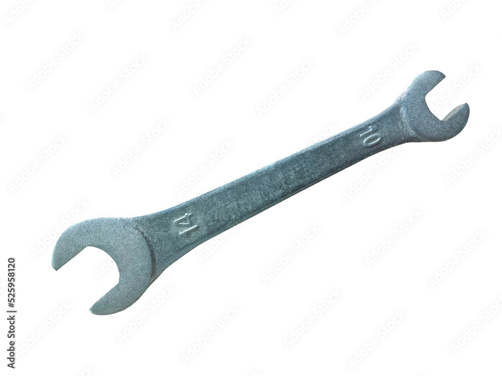 Wrench or spanner hardware tools isolated on white background closeup. Wrench or spanner hardware tools isolated on white background closeup.