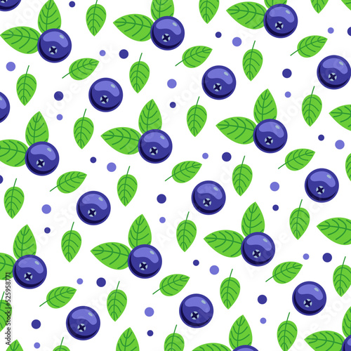 blueberries seamless pattern
