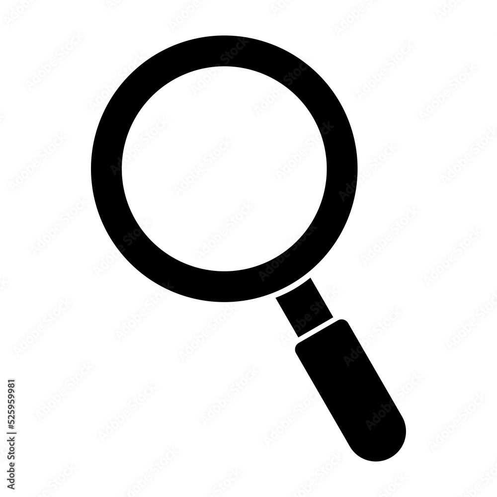 Magnifying glass icon, magnifier zoom. Magnifying glass icon, magnifier zoom.