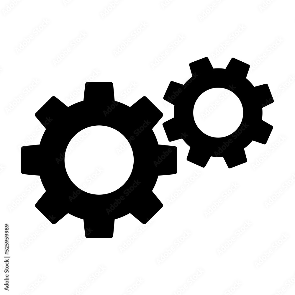 Gear cogs icon. Gear cogs icon.