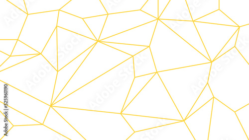 Yellow abstract diamond polygon lines geometry background template. Low poly linked graphic vector.