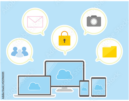 Wallpaper Mural クラウド　インターネット　イラスト素材 Torontodigital.ca