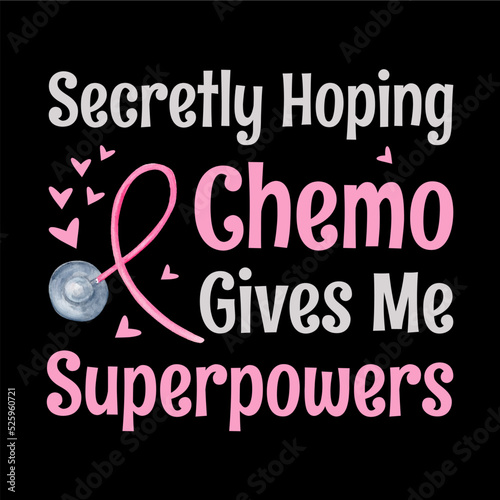 Breast Cancer Awareness Lettering  T-shirt Design With Pink Ribbon Best for Print Design Like T-shirt, Mug, Frame and Other