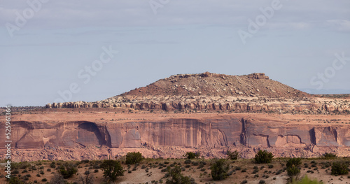 American Landscape in the Desert with Red Rock Mountain Formations. Utah  United States of America.