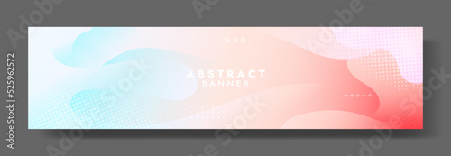 Abstract Pink and blue Fluid Banner Template. Modern background design. gradient color. Dynamic Waves. Liquid shapes composition. Fit for banners