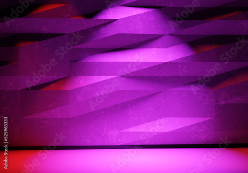 Purple wall. Pink bright te...