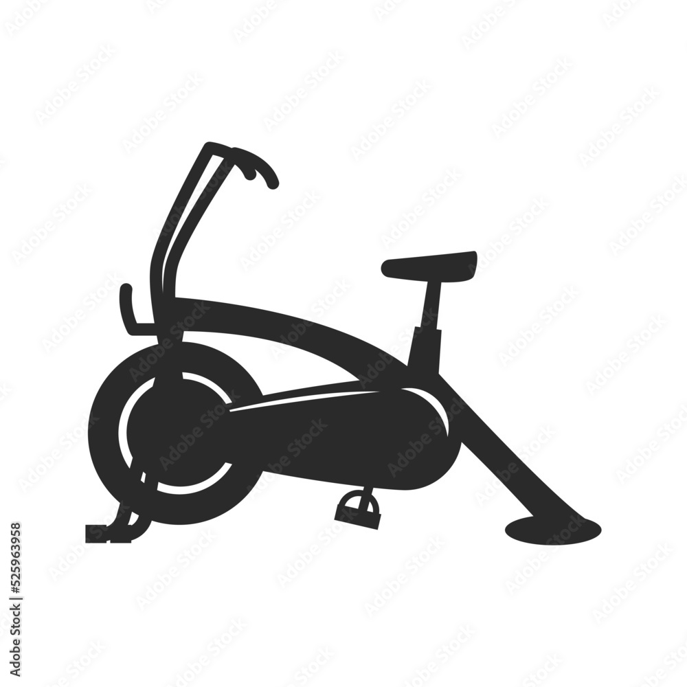 Exercise bicycle fitness icon Exercise bicycle fitness icon