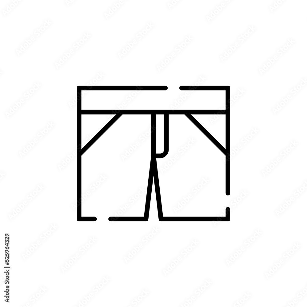 Shorts, Casual, Pants Dotted Line Icon Vector Illustration Logo Template. Suitable For Many Purposes. Shorts, Casual, Pants Dotted Line Icon Vector Illustration Logo Template. Suitable For Many Purposes.