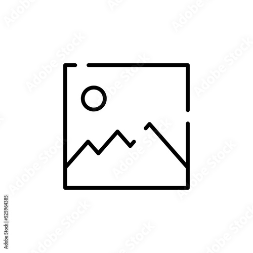 Picture, Gallery, Image Dotted Line Icon Vector Illustration Logo Template. Suitable For Many Purposes.