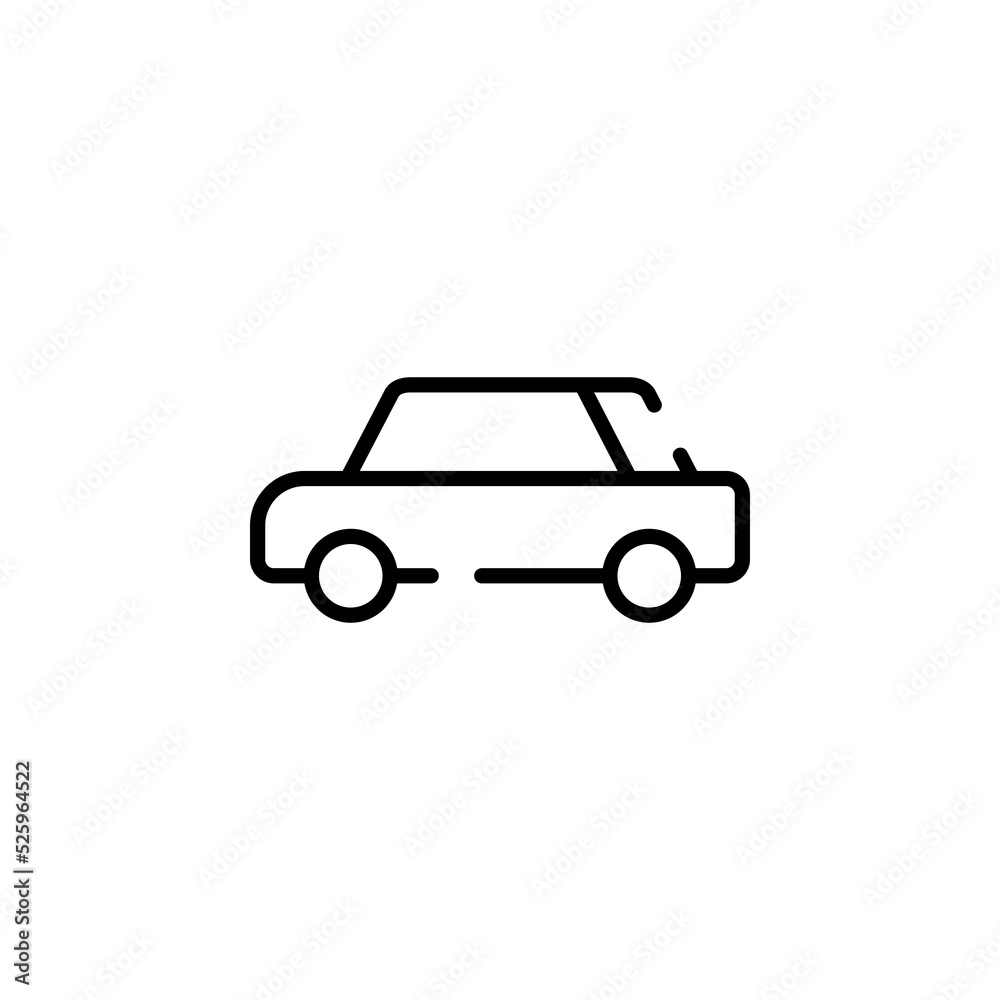Car, Automobile, Transportation Dotted Line Icon Vector Illustration Logo Template. Suitable For Many Purposes.