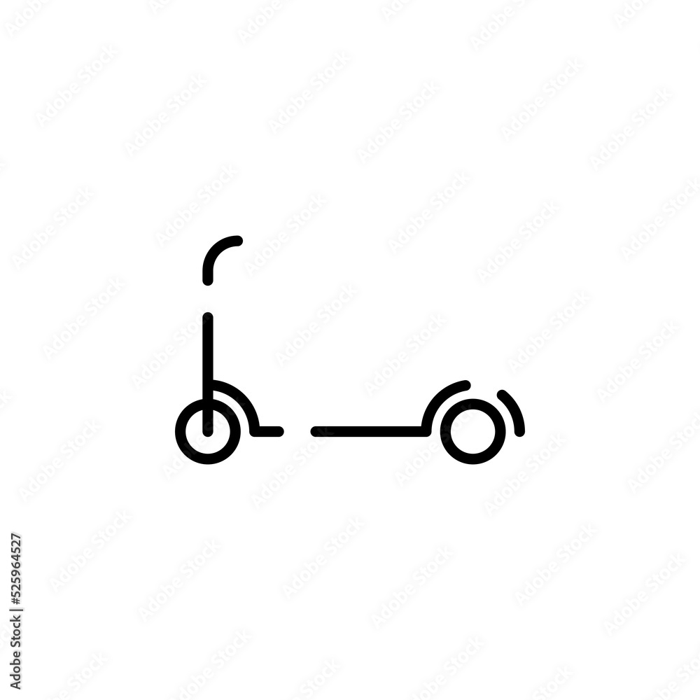 Scooter, Kick Scooter Dotted Line Icon Vector Illustration Logo Template. Suitable For Many Purposes. Scooter, Kick Scooter Dotted Line Icon Vector Illustration Logo Template. Suitable For Many Purposes.