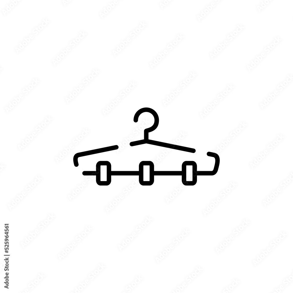 Clothes Hanger Dotted Line Icon Vector Illustration Logo Template. Suitable For Many Purposes. Clothes Hanger Dotted Line Icon Vector Illustration Logo Template. Suitable For Many Purposes.