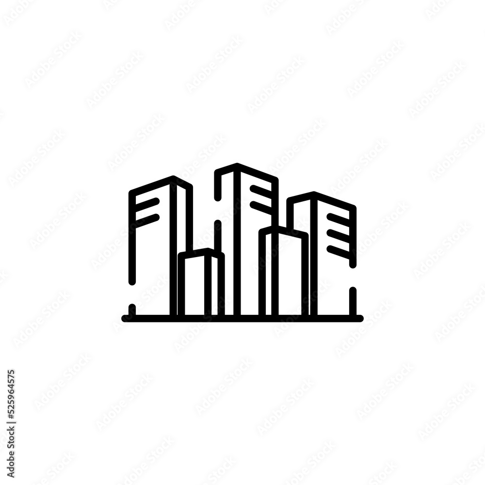 City, Town, Urban Dotted Line Icon Vector Illustration Logo Template. Suitable For Many Purposes. City, Town, Urban Dotted Line Icon Vector Illustration Logo Template. Suitable For Many Purposes.