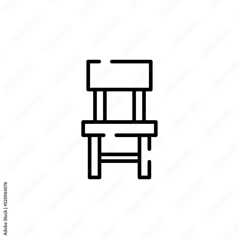 Chair, Seat Dotted Line Icon Vector Illustration Logo Template. Suitable For Many Purposes. Chair, Seat Dotted Line Icon Vector Illustration Logo Template. Suitable For Many Purposes.