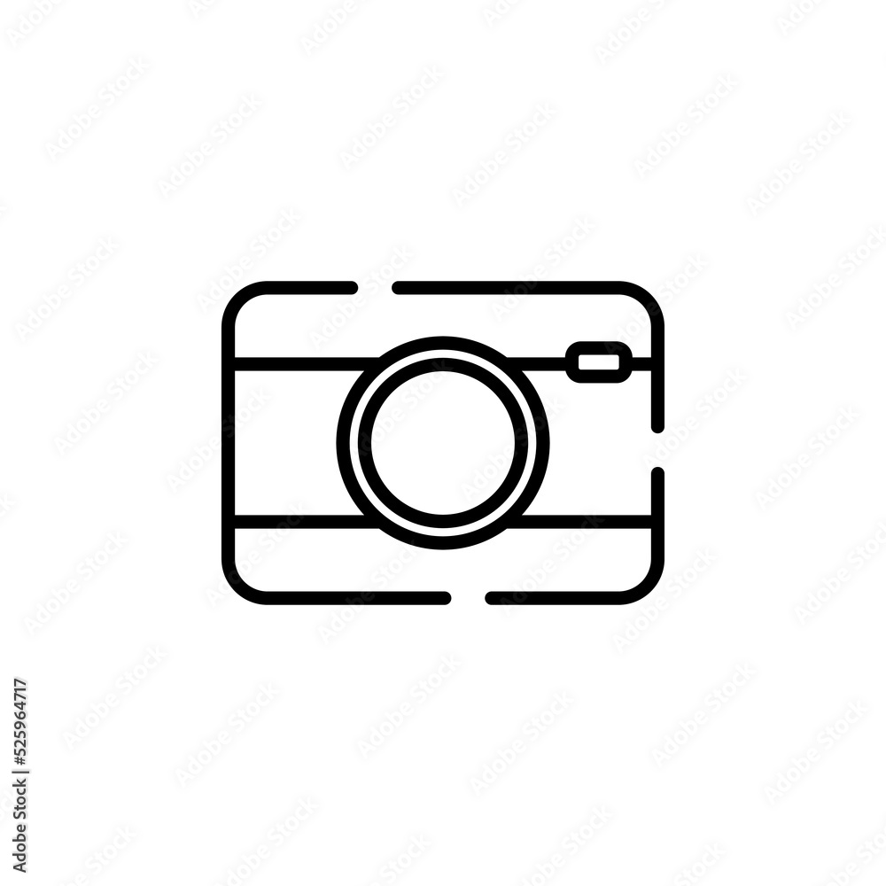 Camera, Photography, Digital, Photo Dotted Line Icon Vector Illustration Logo Template. Suitable For Many Purposes.
